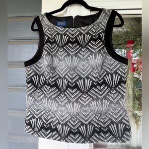 Pendleton Sleeveless 100% Wool Top Geometric southwestern Womens 10 Black Tank